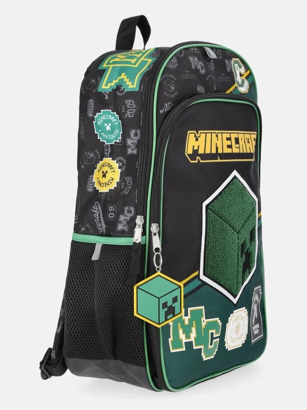 Green Minecraft Creeper School Backpack, 17
